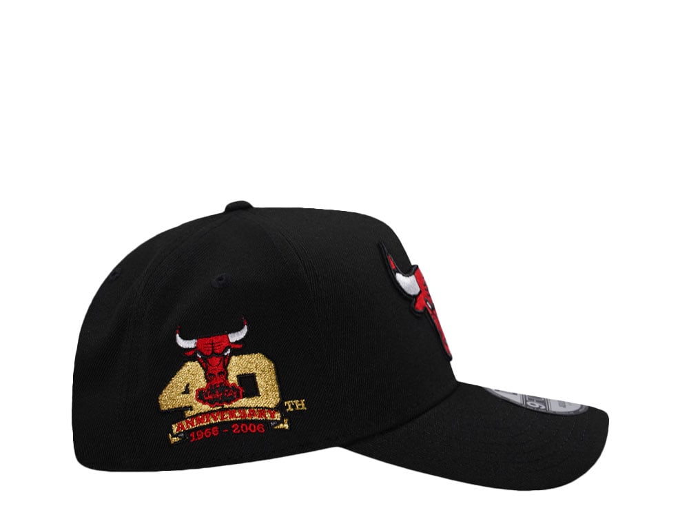 New Era Chicago Bulls 40th Anniversary Black Prime Edition 9Forty A Frame Snapback Cap