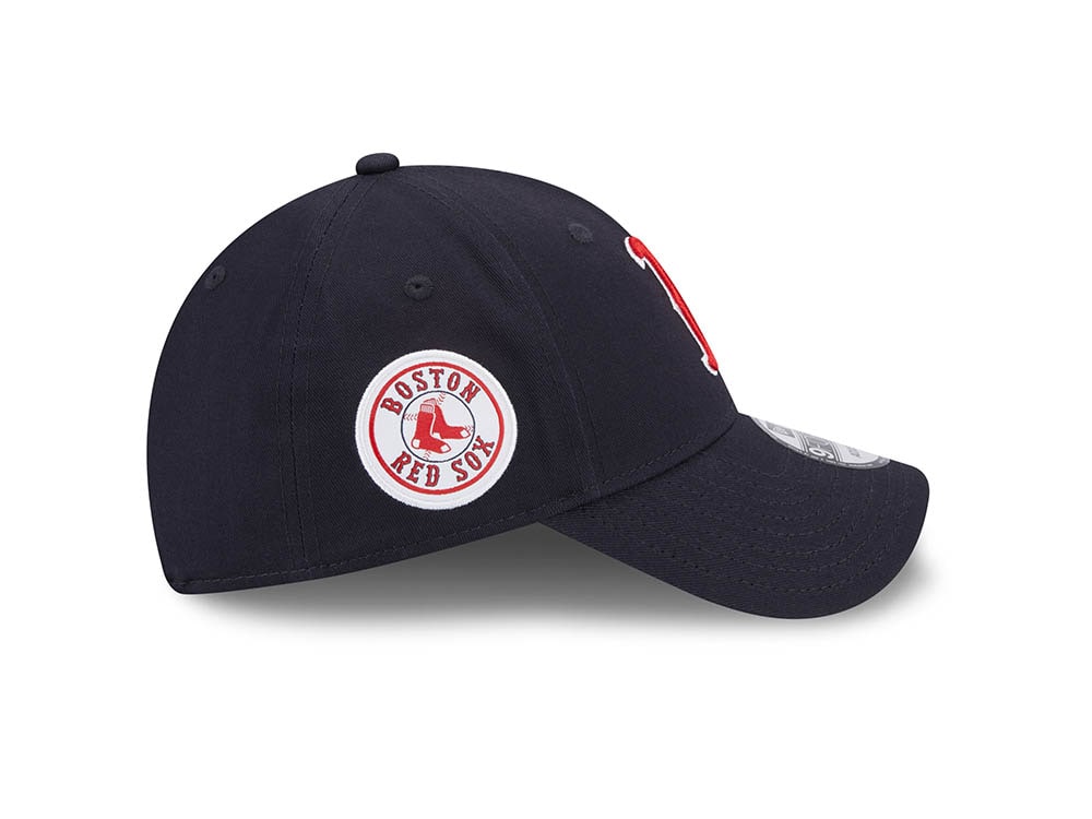 New Era Boston Red Sox Navy Throwback 9Forty Strapback Cap