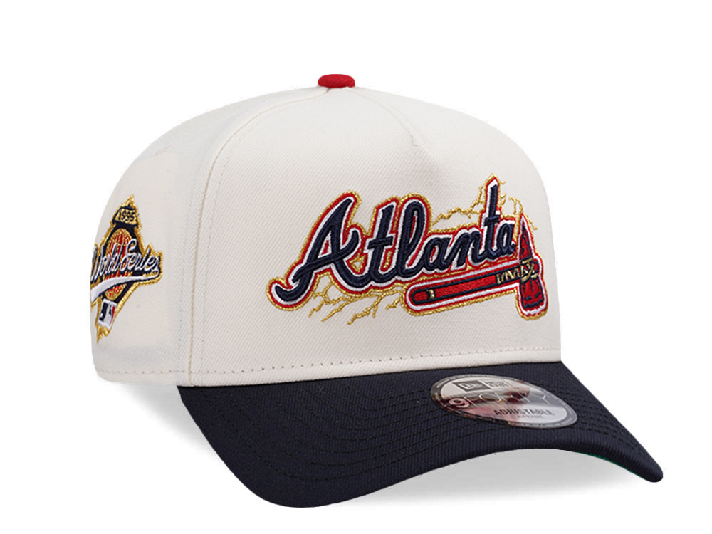 New Era Atlanta Braves World Series 1995 Chrome Two Tone Edition 9Forty A Frame Snapback Cap