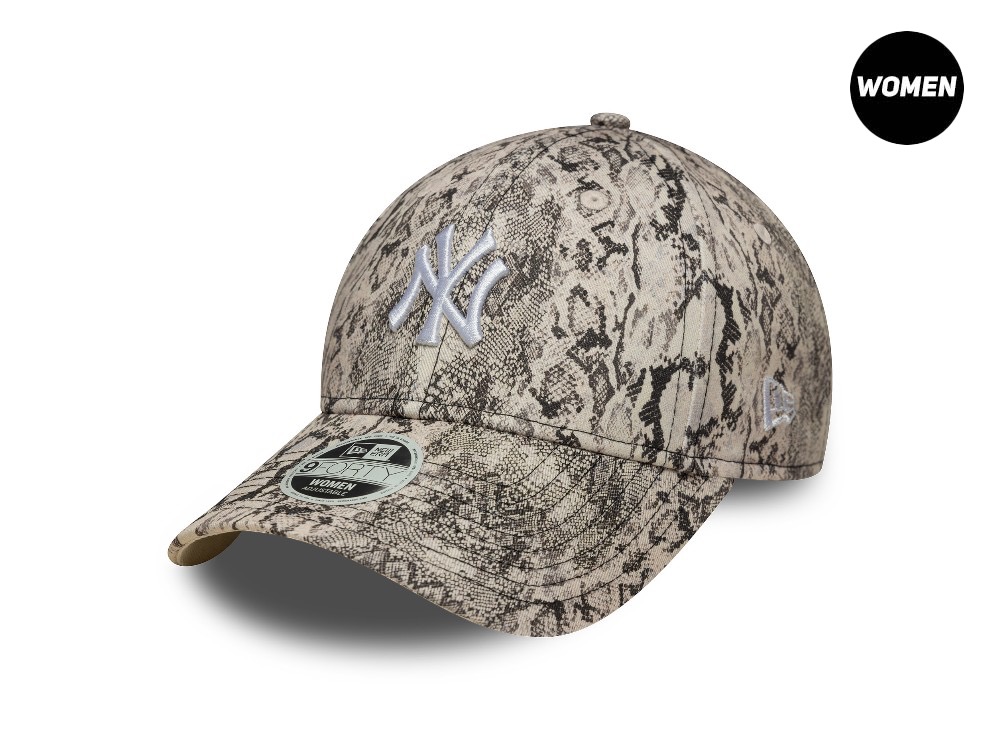 New Era New York Yankees Monochrom Snakeskin Womens 9Forty Strapback Cap