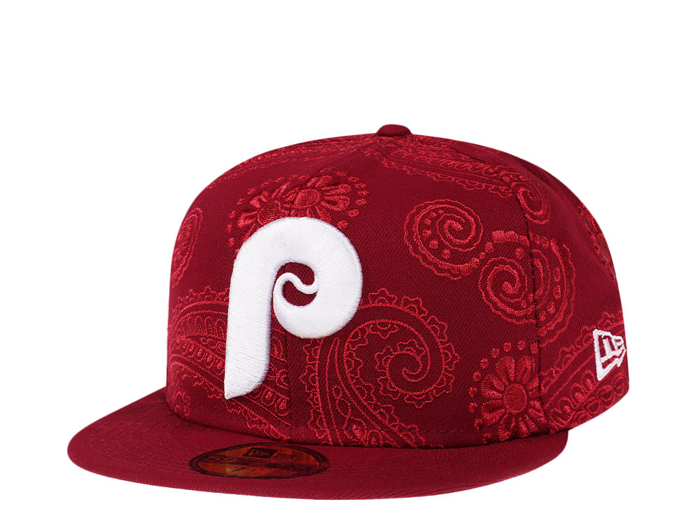 New Era Philadelphia Phillies Maroon MLB Swirl 59Fifty Fitted Cap