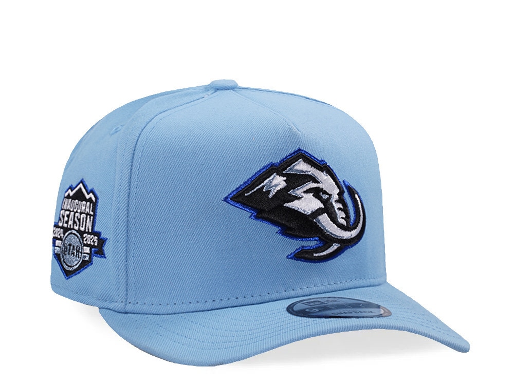 New Era Utah Mammoth Inaugural Season Sky Blue Prime Edition 9Fifty A Frame Snapback Cap