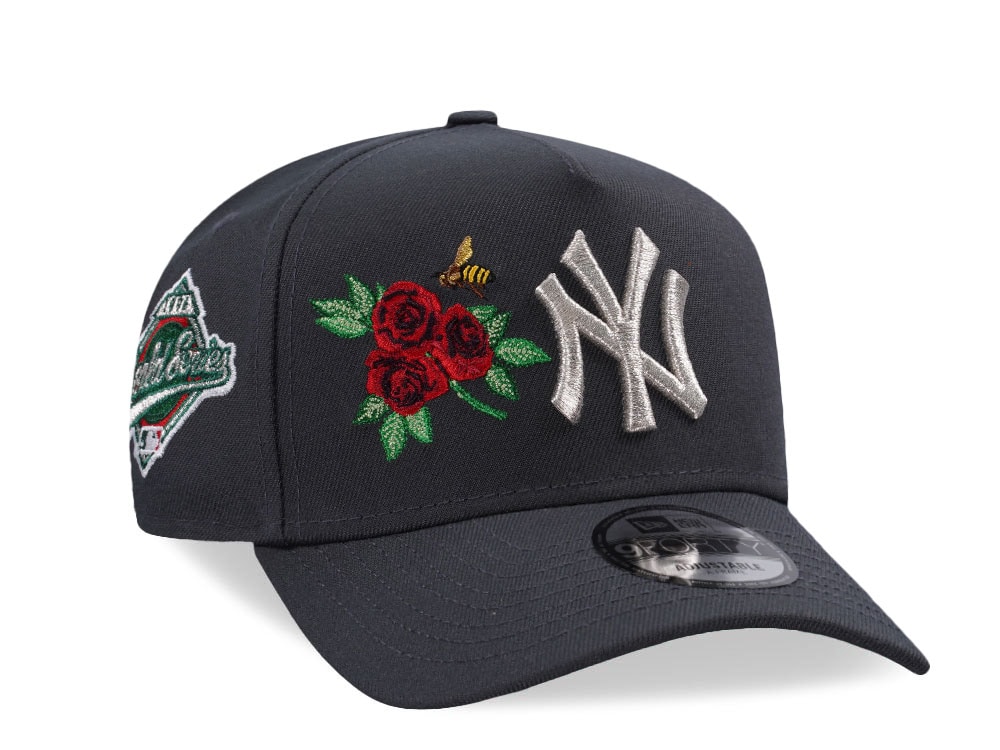 New Era New York Yankees World Series 1996 Dark Graphite Rose Edition 9Forty A Frame Snapback Cap