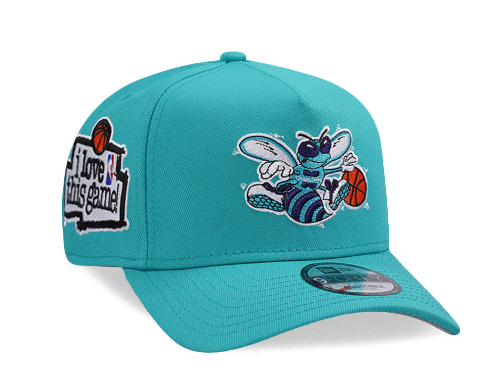 New Era Charlotte Hornets Love this Game Teal Prime Edition 9Forty A Frame Snapback Cap