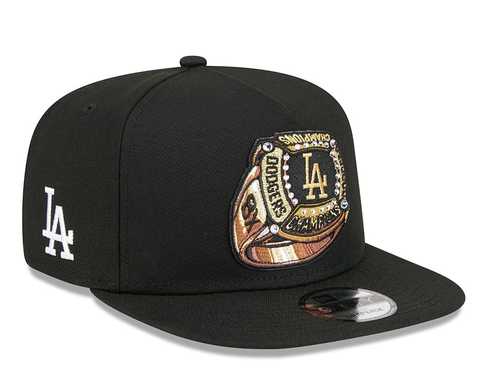New Era Los Angeles Dodgers Championship Ring Black Edition 9Fifty A Frame Snapback Cap