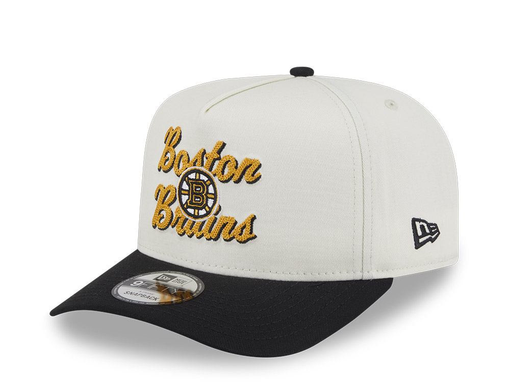 New Era Boston Bruins Chainstitch 9Fifty A-Frame Snapback Cap