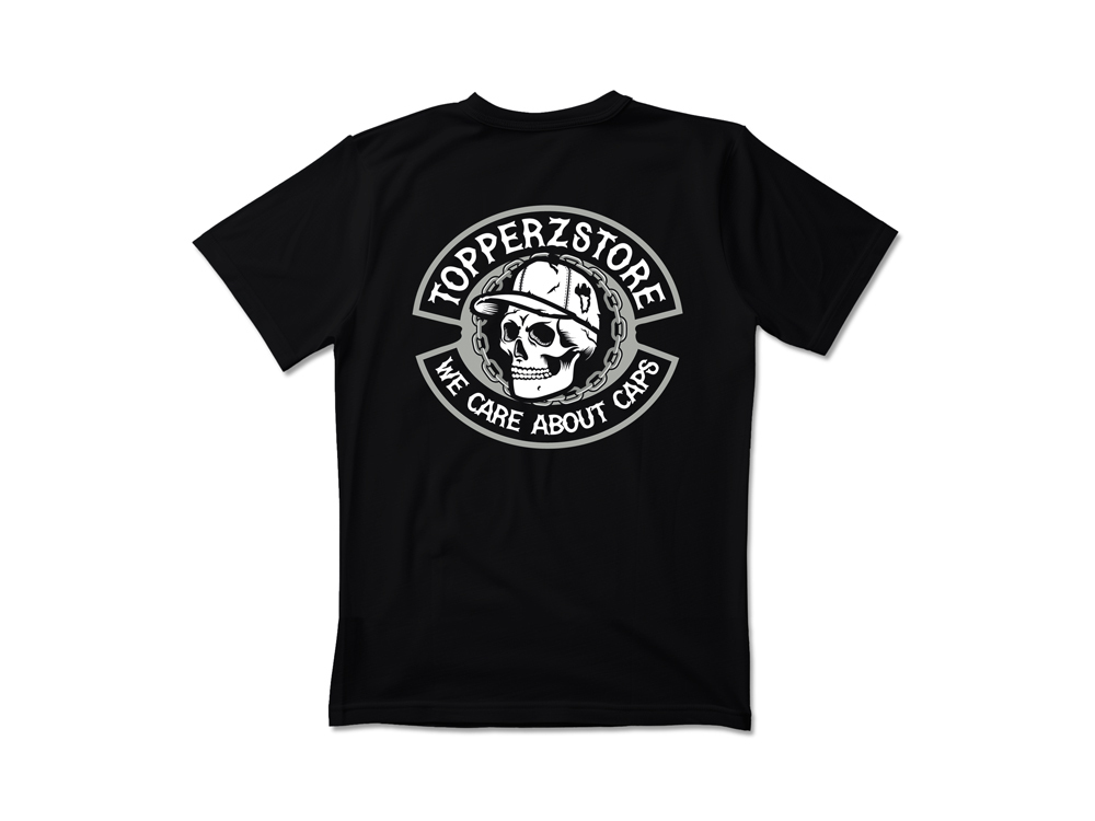 Parallel Union Family T-Shirt We Care about Caps Black Skull Oversize Edition