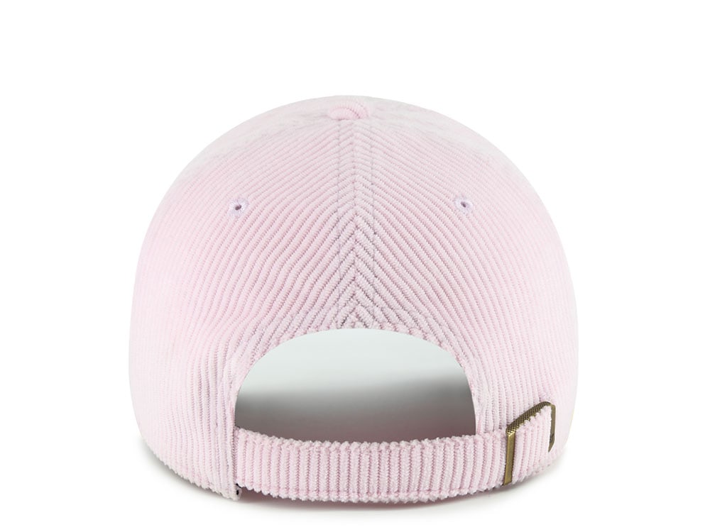 47 Brand New York Yankees Corduroy Pink Base Runner Clean Up Strapback Cap