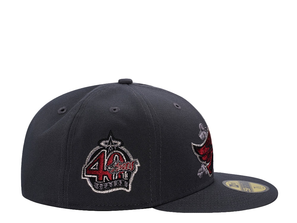 New Era Anaheim Angels 40th Anniversary Dark Gray Prime Edition 59Fifty Fitted Cap