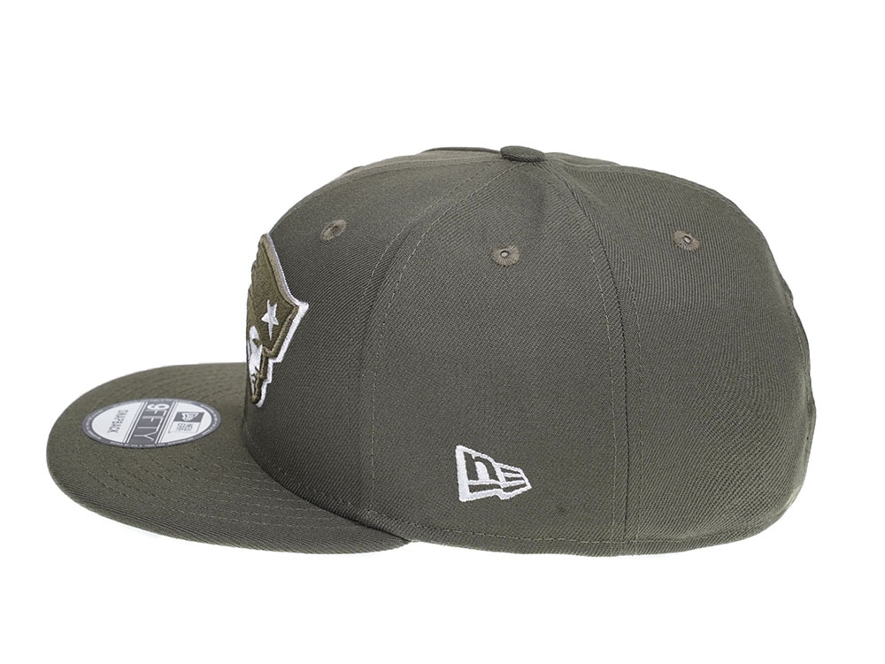 New Era New England Patriots Olive 9Fifty Snapback Cap