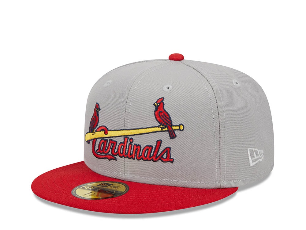 New Era St. Louis Cardinals Gray Retro Script 100th Anniversary Throwback Edition 59Fifty Fitted Cap