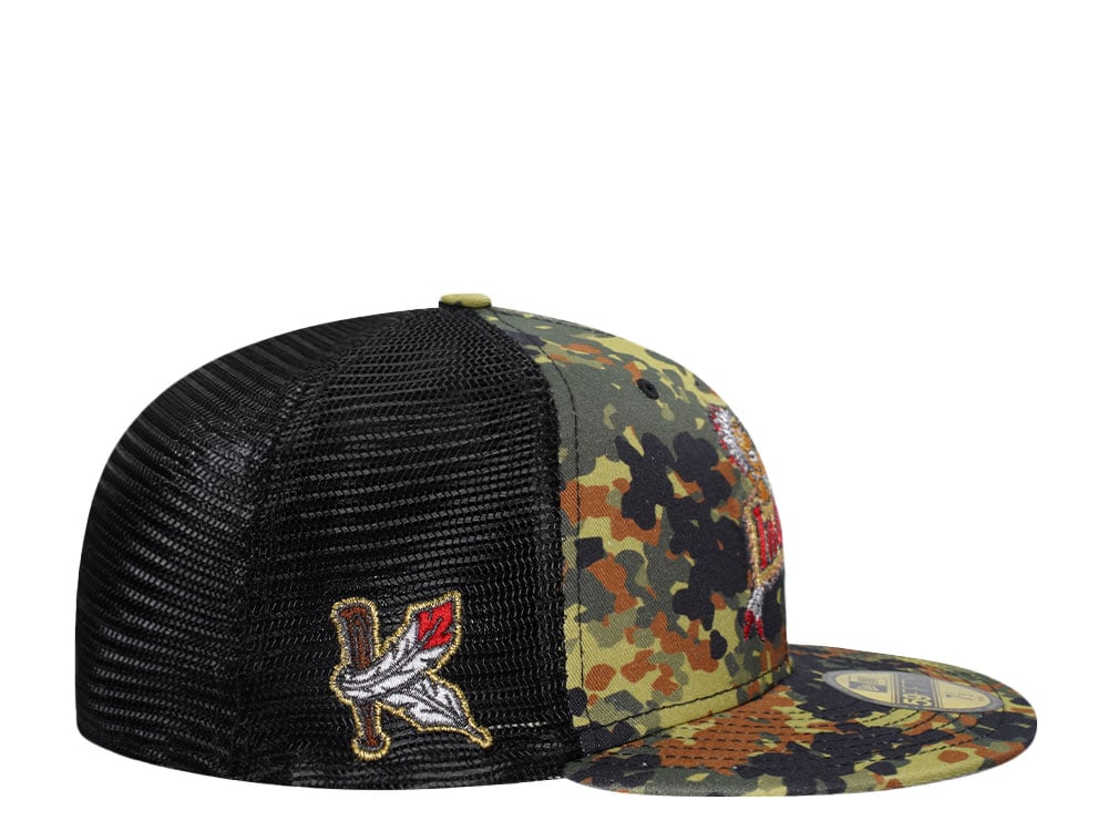 New Era Kinston Indians Flecktarn Trucker Edition 59Fifty Fitted Cap