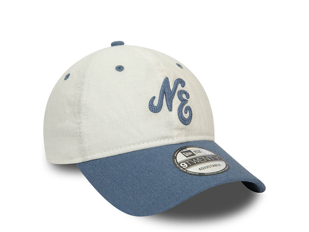 New Era Linen Script Blue 9Twenty Strapback Cap
