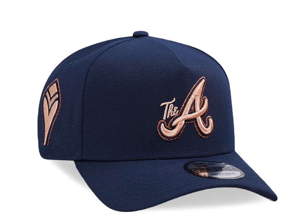 New Era Atlanta Braves Cooperstown Classic Ocean Blue Prime Edition 9Forty A Frame Snapback Cap