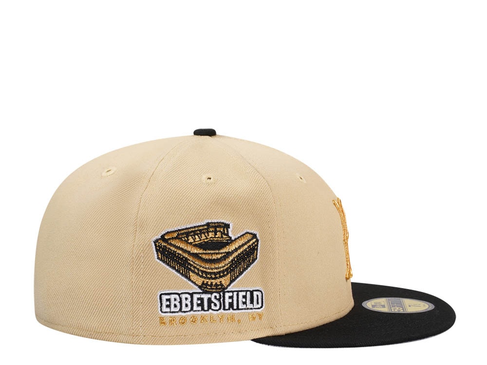New Era Brooklyn Dodgers Ebbets Field Vegas Gold Two Tone Edition 59Fifty Fitted Cap