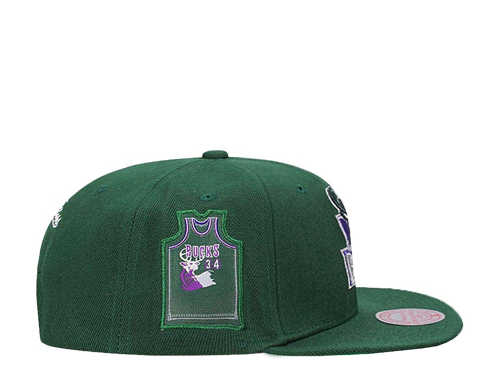 Mitchell & Ness Milwaukee Bucks Jersey Love Hardwood Classic Snapback Cap