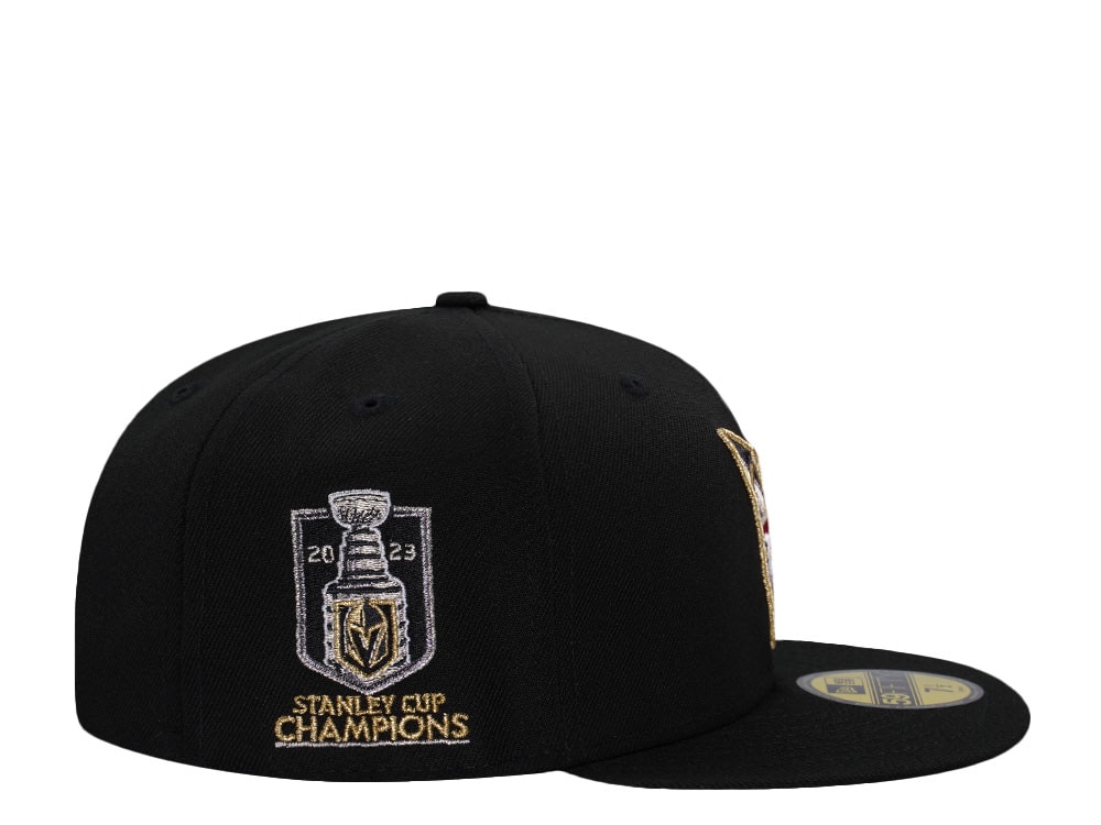 New Era Vegas Golden Knights Stanley Cup Champions Black Metallic Prime Edition 59Fifty Fitted Cap