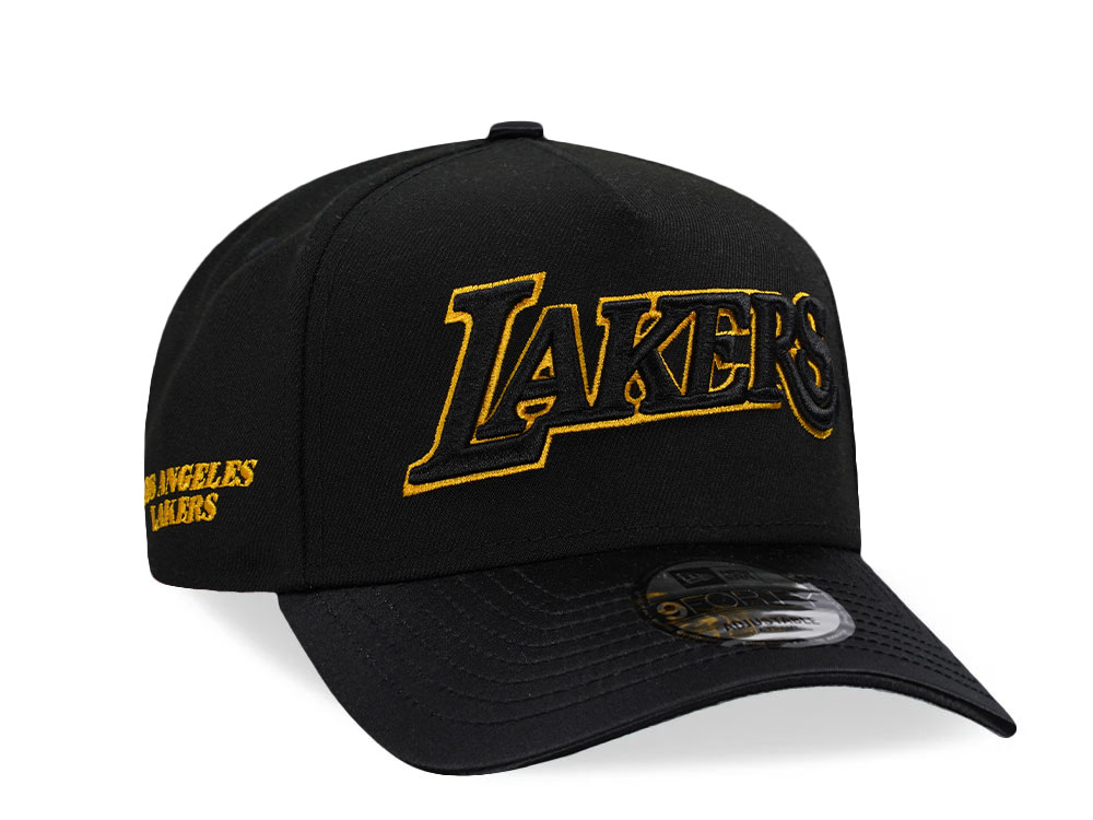 New Era Los Angeles Lakers Black Satin Brim Prime Edition 9Forty A