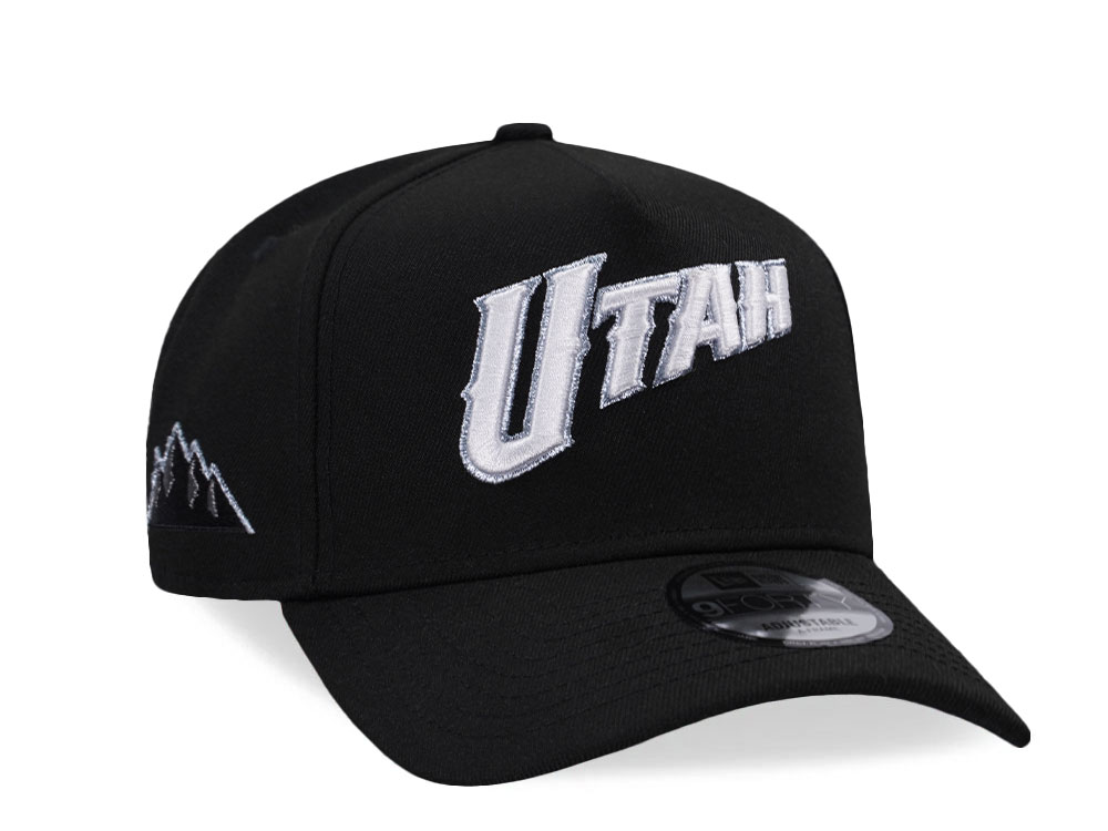 New Era Utah Jazz Black Prime Edition 9Forty A Frame Snapback Cap