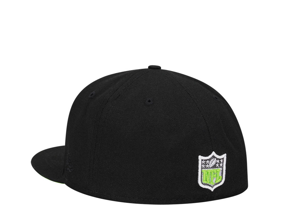 New Era Seattle Seahawks Super Bowl XL Black Neon Edition 59Fifty Fitted Cap