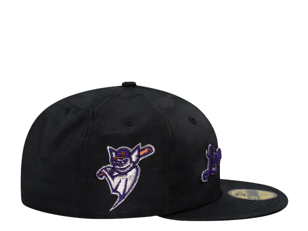 New Era Louisville Bats Horror Pack Midnight Camo Edition 59Fifty Fitted Cap