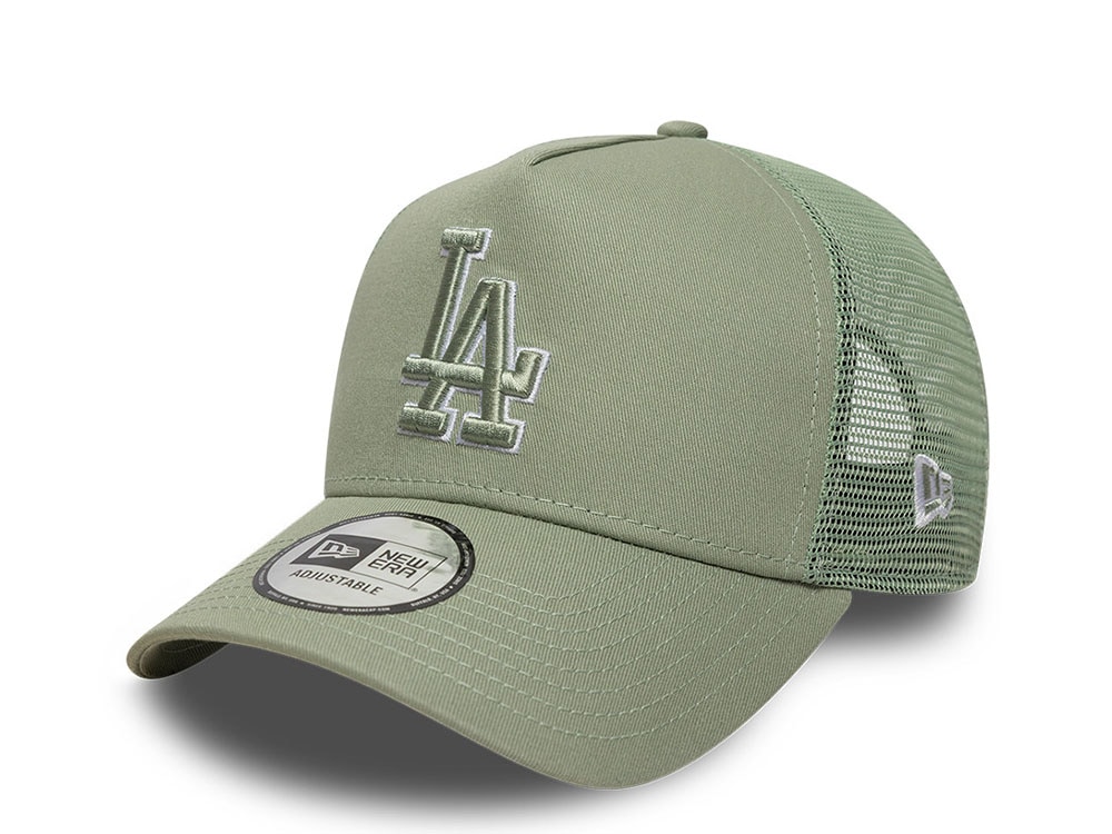 New Era Los Angeles Dodgers Outline Green 9Forty A Frame Trucker Snapback Cap