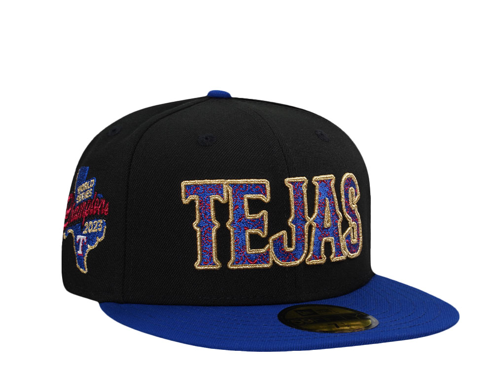 New Era Texas Rangers World Series Champions 2023 Black Prime Two Tone Edition 59Fifty Fitted Cap