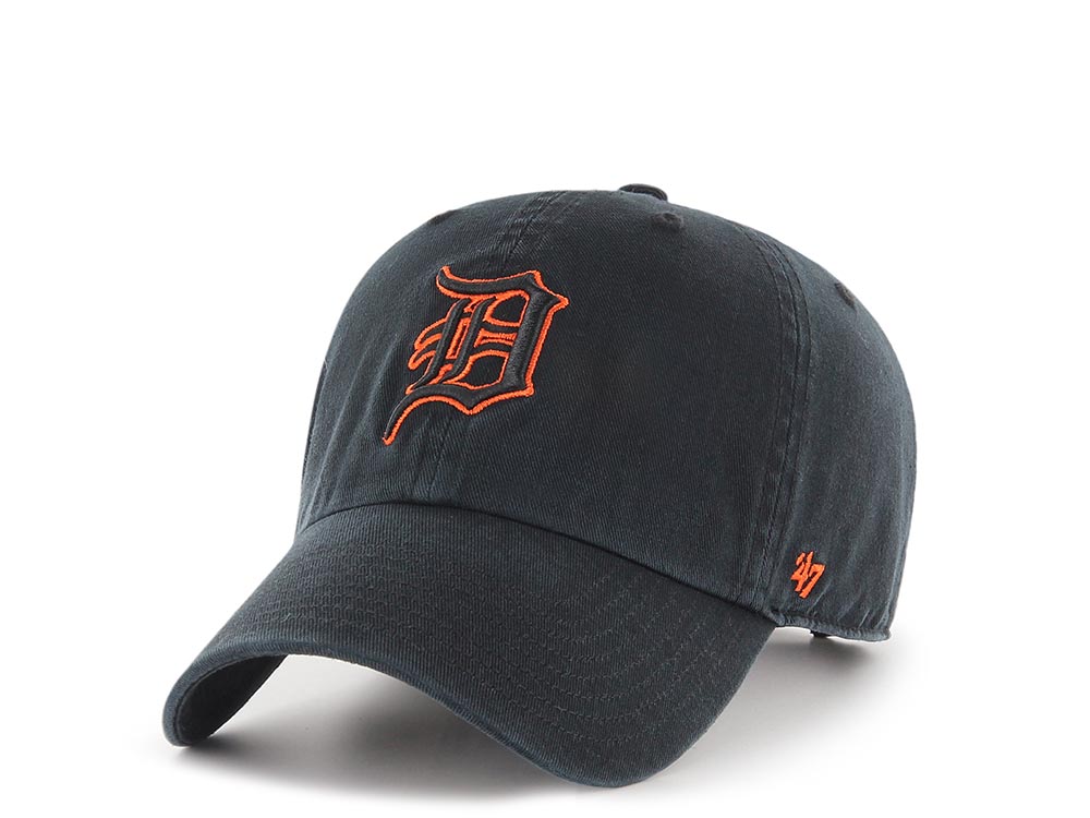 47Brand Detroit Tigers Black Clean up Strapback Cap