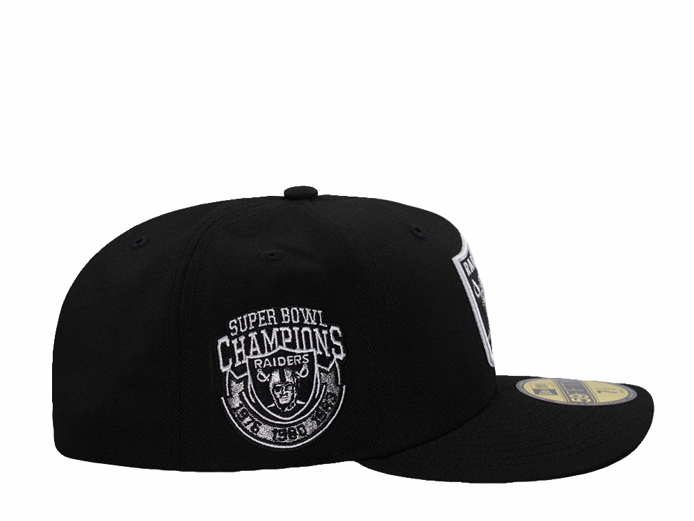 New Era Las Vegas Raiders Champions Black Prime Edition 59Fifty Pre Curved Fitted Cap