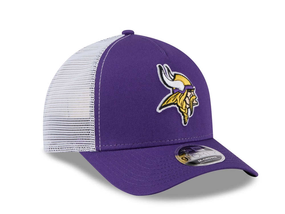 New Era Minnesota Vikings Official Team Color Edition 9Forty M Crown A Frame Trucker Snapback Cap
