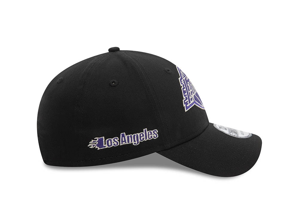 New Era Los Angeles Lakers Black Metallic 9Forty Strapback Cap