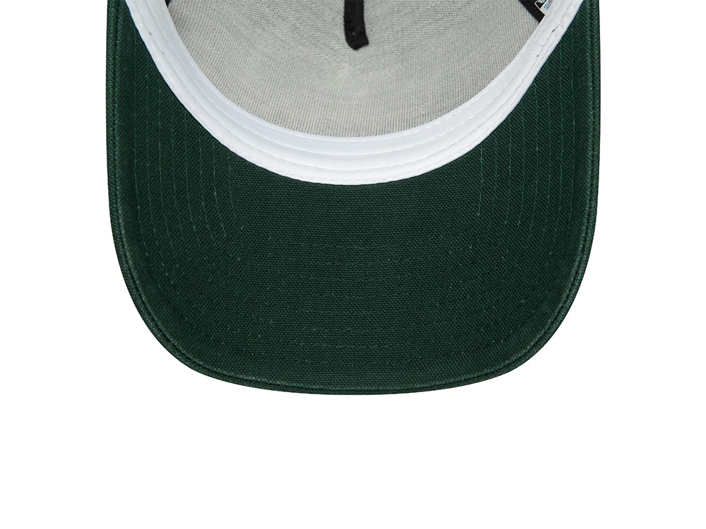 New Era Washed Patch Green A Frame Trucker Snapback Cap