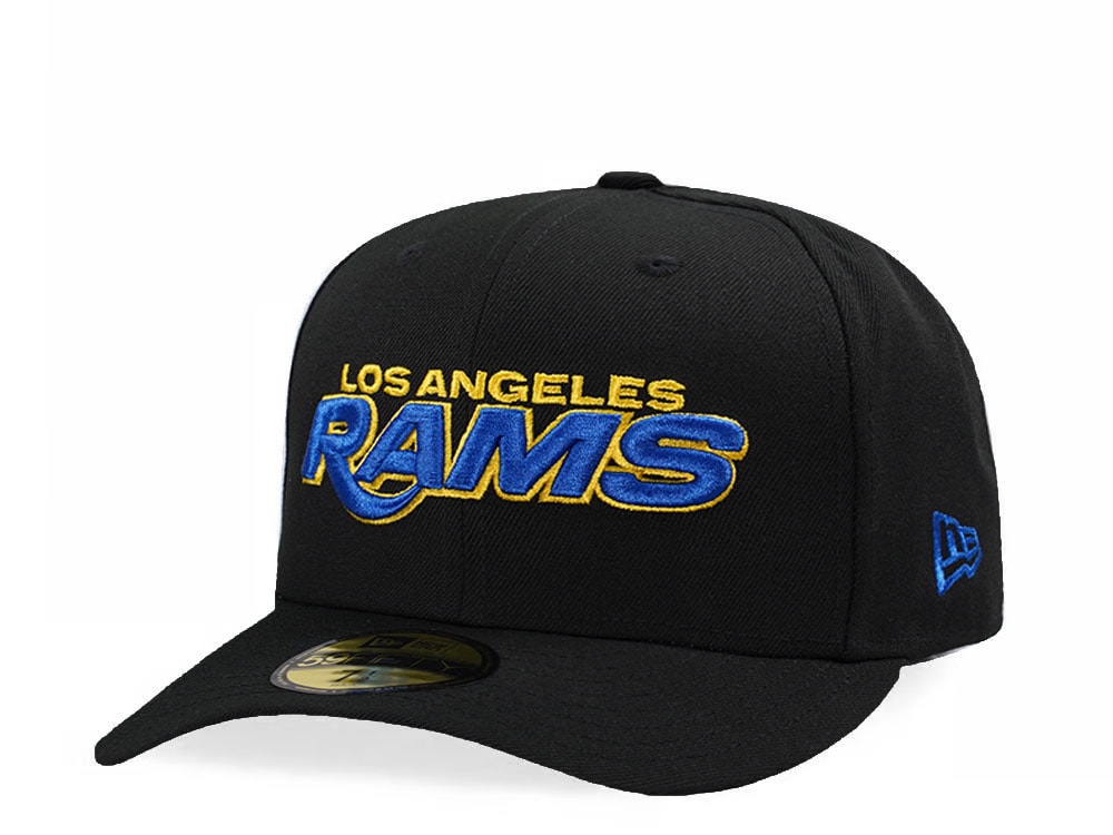 New Era Los Angeles Rams Black Classic Edition Pre Curved 59Fifty Fitted Cap