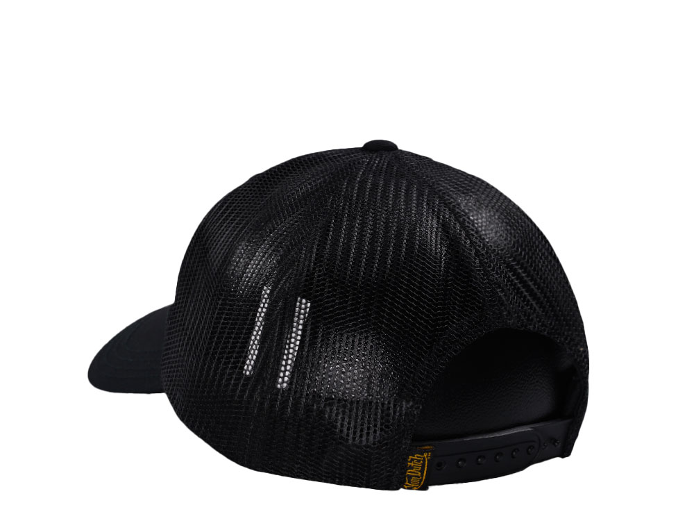 Von Dutch Live Fast Motorcycles Black Trucker Edition Snapback Cap