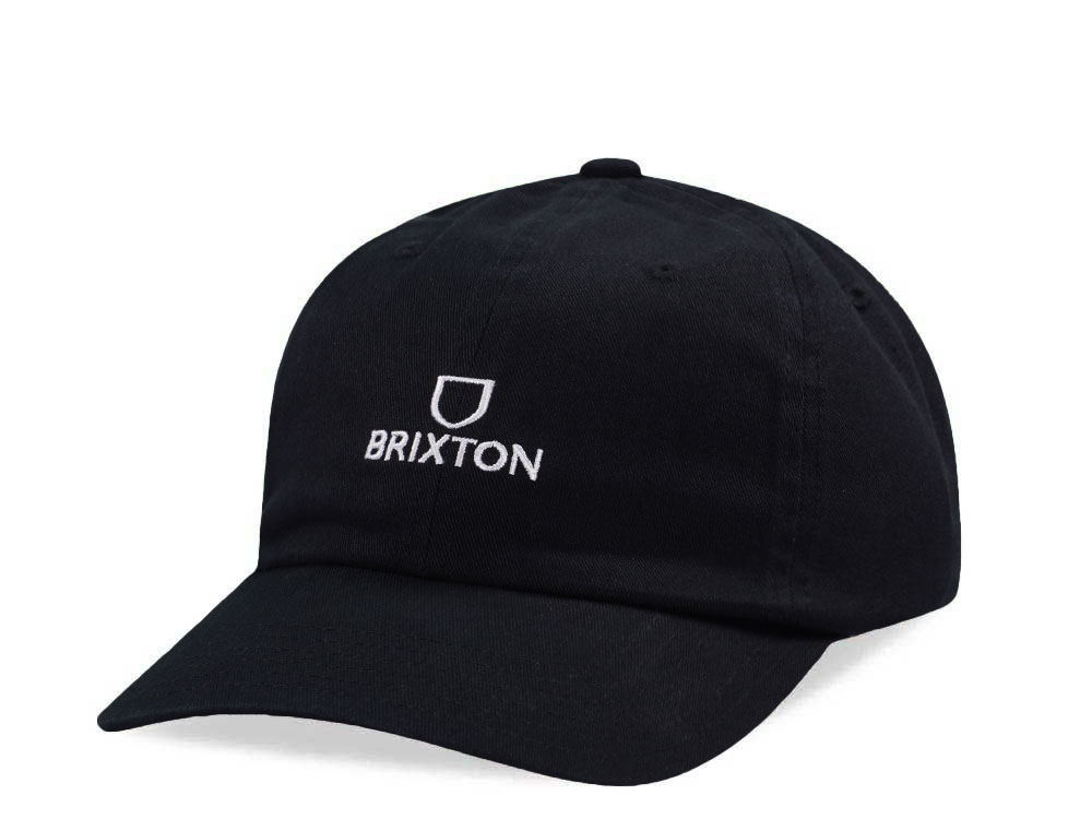 Brixton Logo Black Strapback Cap