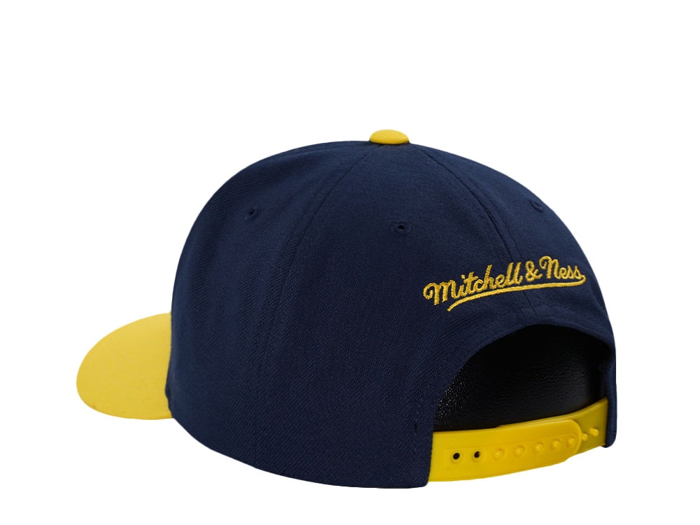 Mitchell & Ness Michigan Wolverines Pro Crown Fit Navy Snapback Cap