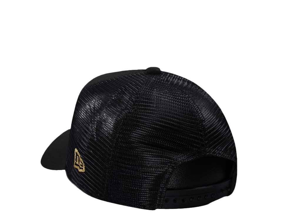New Era Tampa Bay Lightning Metallic Gold Black Edition 9Forty A Frame Trucker Snapback Cap