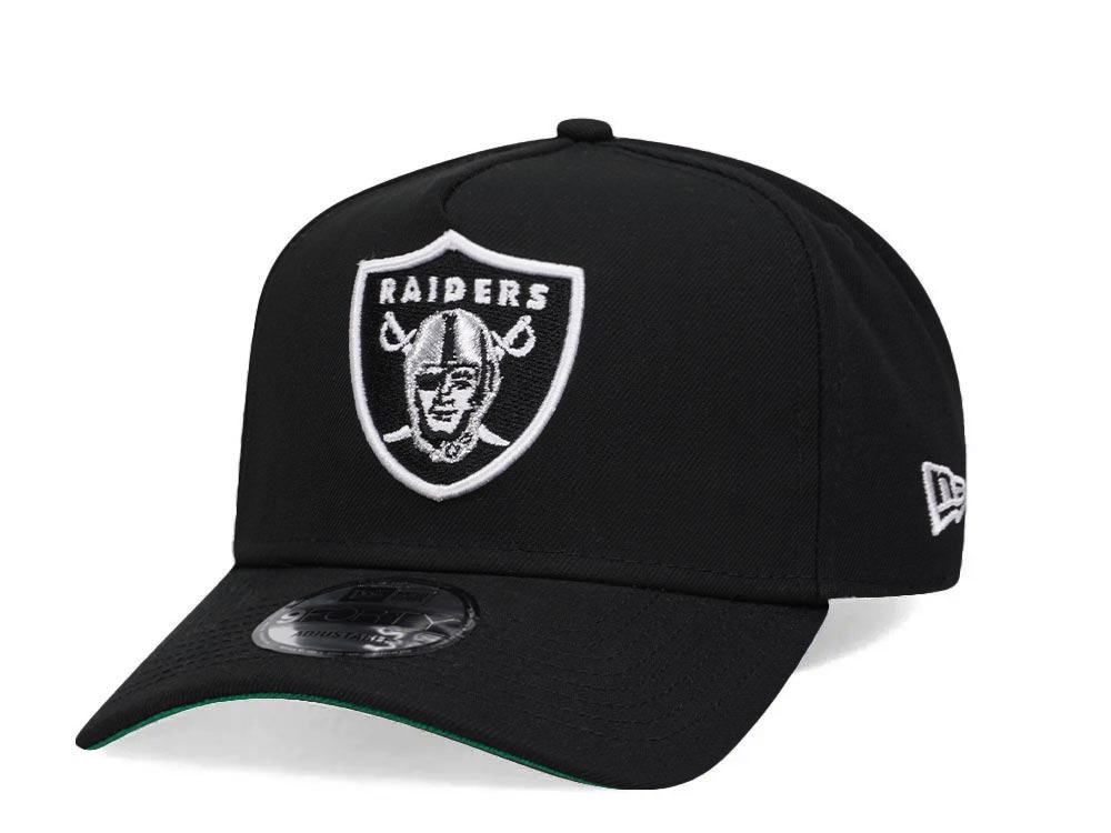 New Era Las Vegas Raiders Black Throwback 9Forty A Frame Snapback Cap