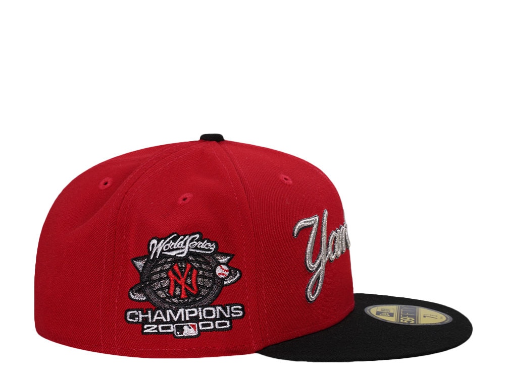 New Era New York Yankees World Series 2000 Champions Scarlet Two Tone Edition 59Fifty Fitted Cap