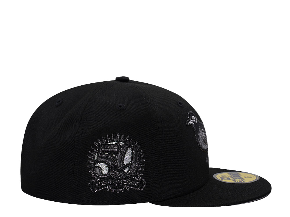New Era Baltimore Orioles 50th Anniversary Black on Black Prime Edition 59Fifty Fitted Cap