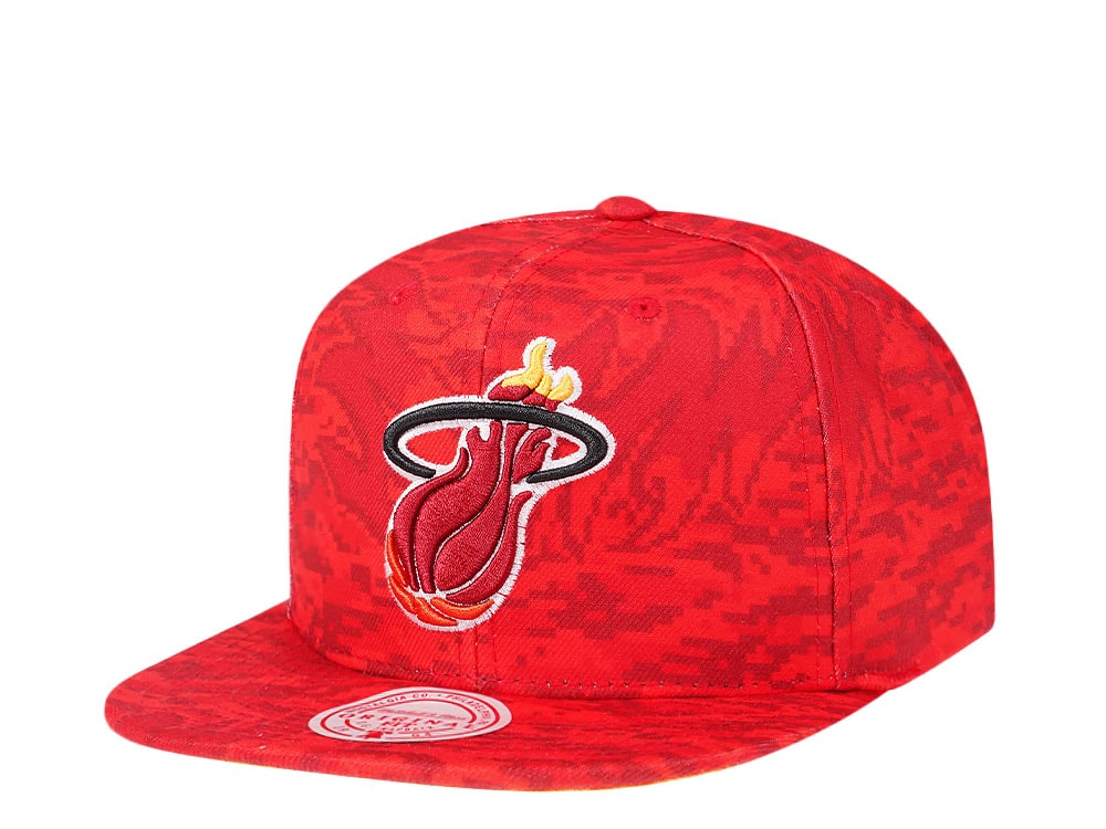 Mitchell & Ness Miami Heat NBA Team Digi Camo Hardwood Classic Snapback Cap
