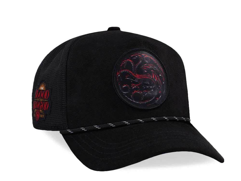Capslab House Of The Dragon Emblem Black Trucker Snapback Cap