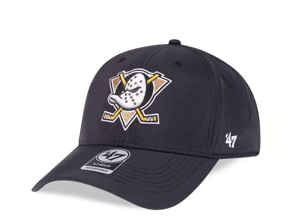 47Brand Anaheim Ducks Black Back Line Nylon Strapback Cap