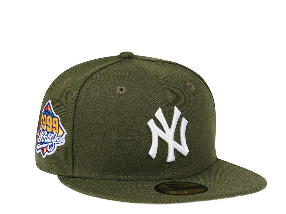 New Era New York Yankees World Series 1999 Rifle Green and Stone Edition 59Fifty Fitted Cap