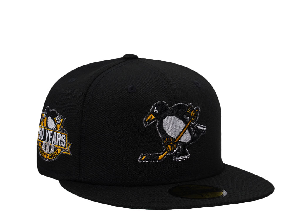 New Era Pittsburgh Penguins 50th Anniversary Black Prime Edition 59Fifty Fitted Cap