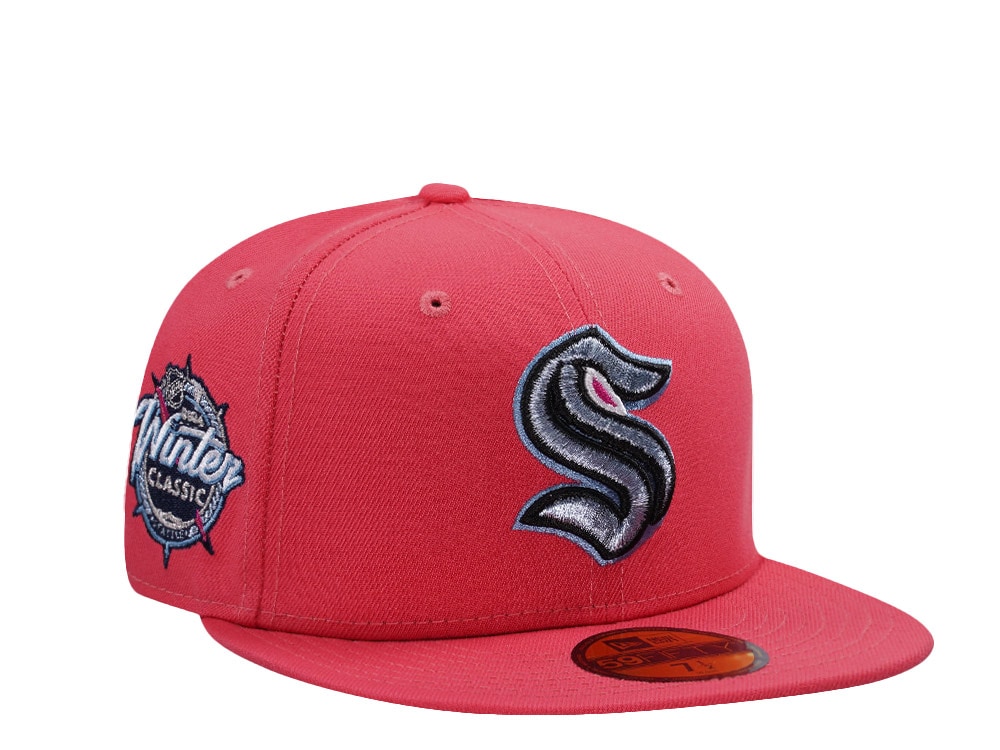 New Era Seattle Kraken Winter Classic Coral Prime Edition 59Fifty Fitted Cap