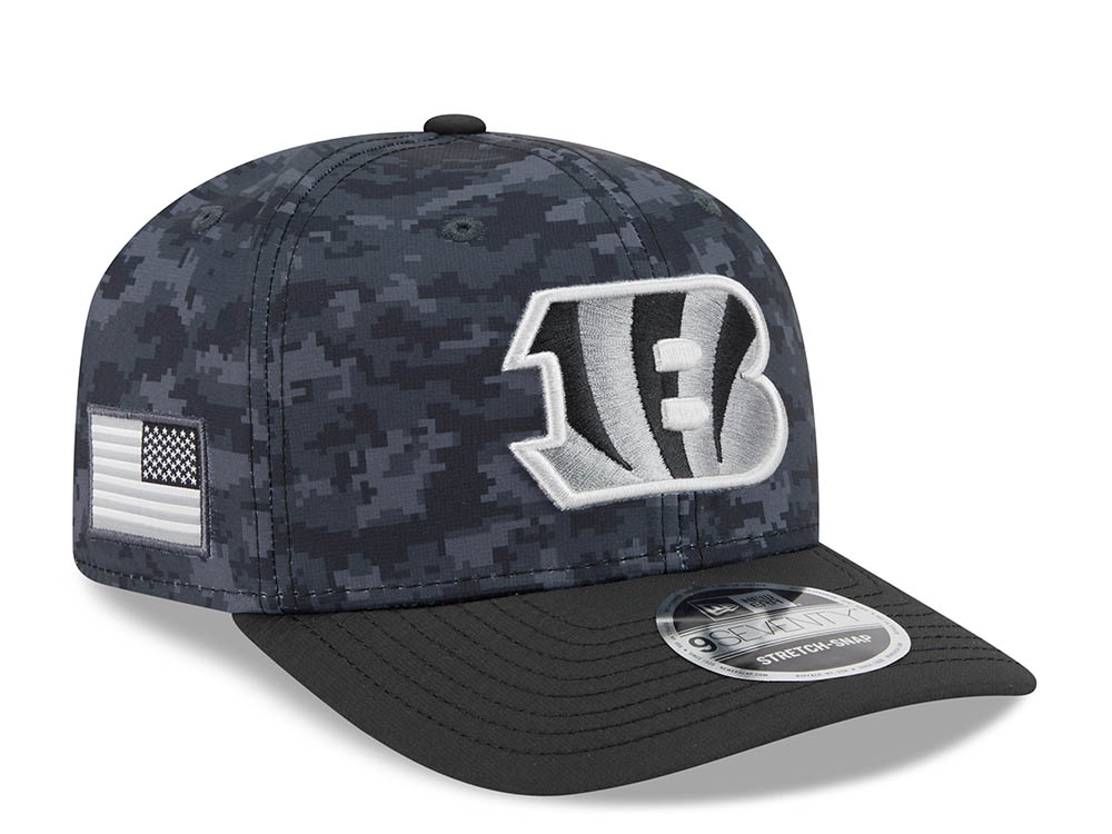 New Era Cincinnati Bengals NFL Salute to Service 2026 Digi Camo Black 9Seventy Stretch Snapback Cap