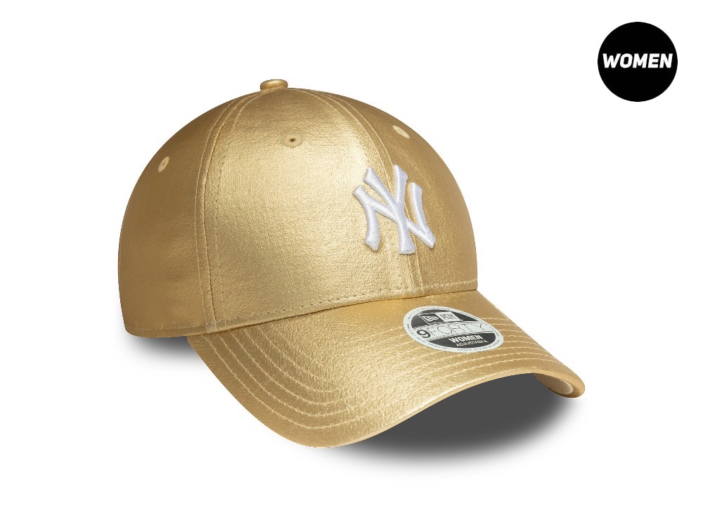New Era New York Yankees Metallic Gold Womens 9Forty Strapback Cap