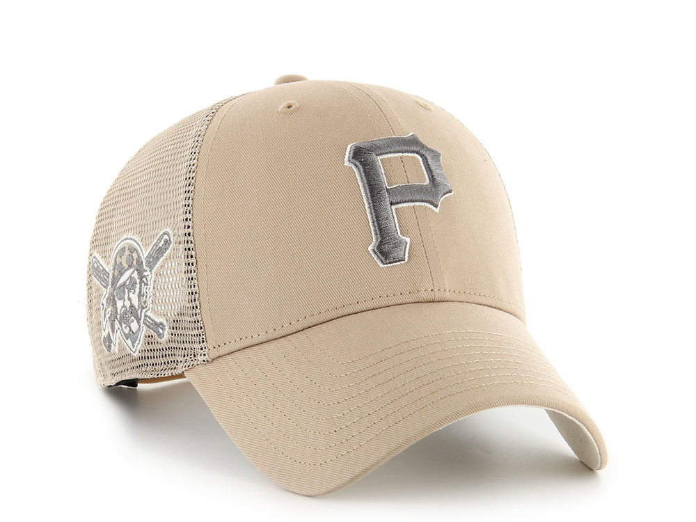 47Brand Pittsburgh Pirates Khaki Branson Edition Trucker MVP Snapback Cap