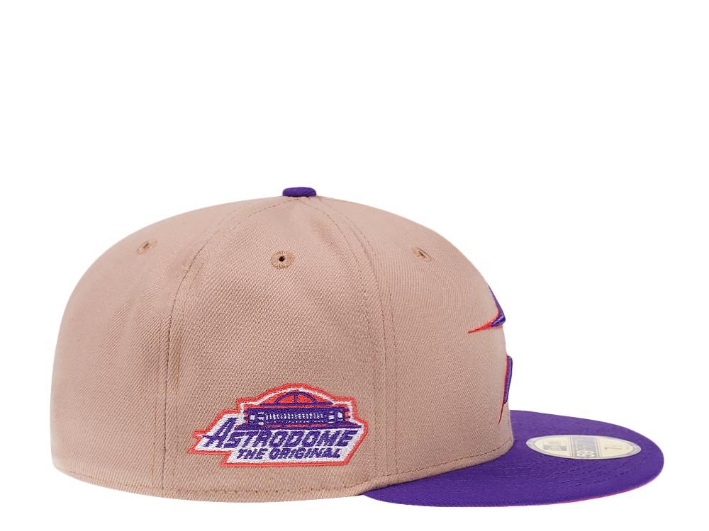 New Era Houston Astros Astrodome Camel Prime Two Tone 59Fifty Fitted Cap
